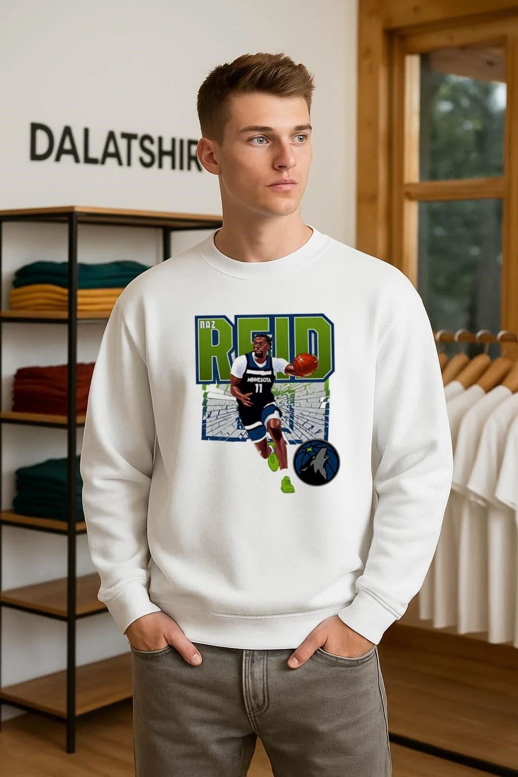 Naz Reid Minnesota Timberwolves Shattered shirt