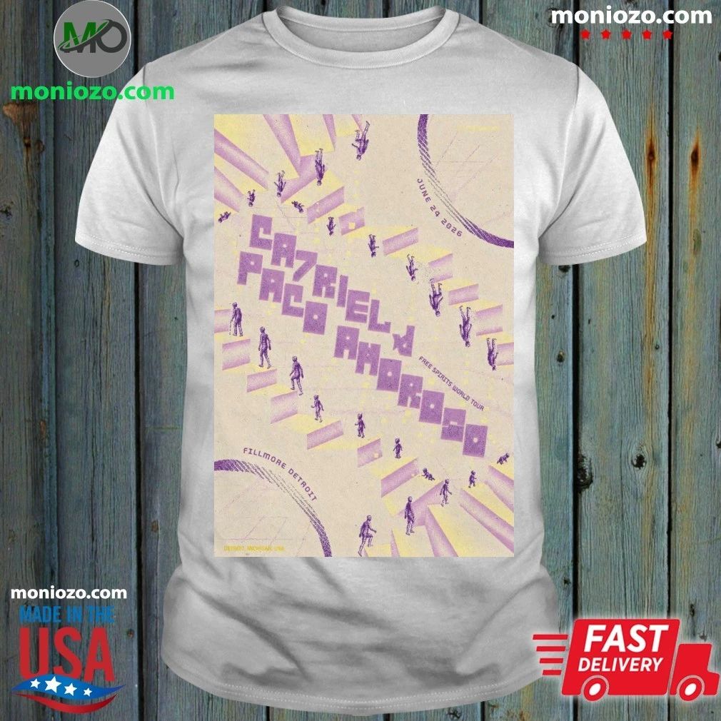 CA7RIEL And Paco Amoroso In Detroit MI On June 24 2026 Tour Poster Shirt