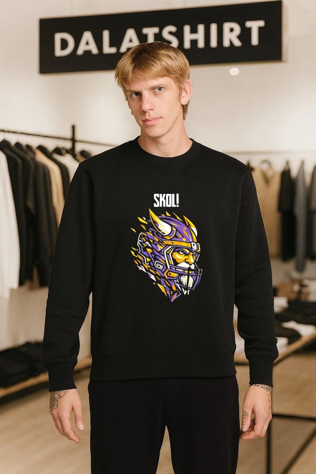 Skol Viking Football Warrior helmet shirt