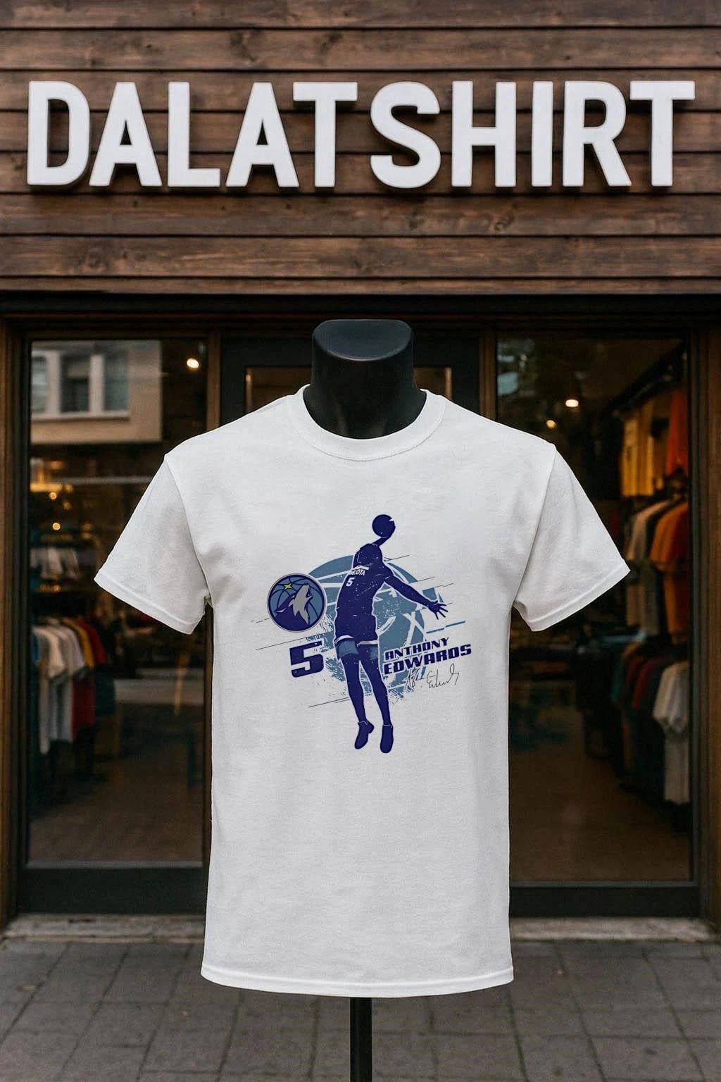 Anthony Edwards Minnesota Timberwolves Silhouette shirt