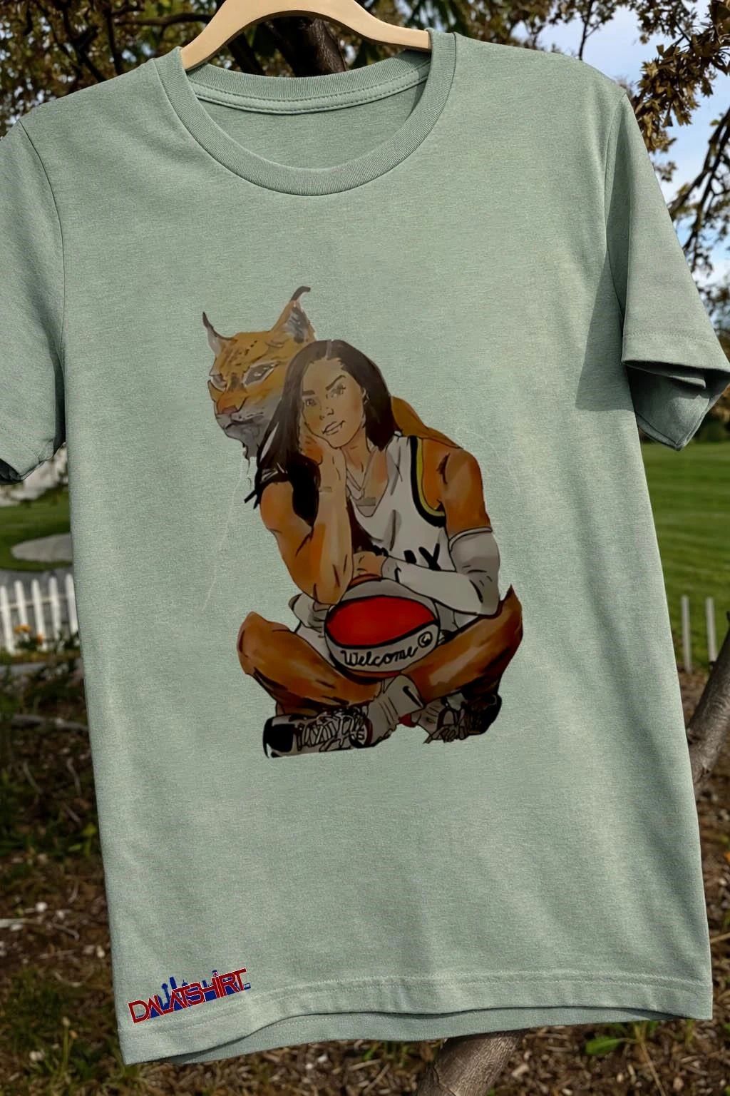 WNBA Napheesa Collier and mascot Lynx shirt