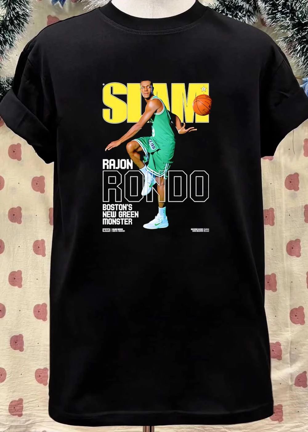 Slam Magazine Cover Rajon Rondo Boston New Green Monster shirt