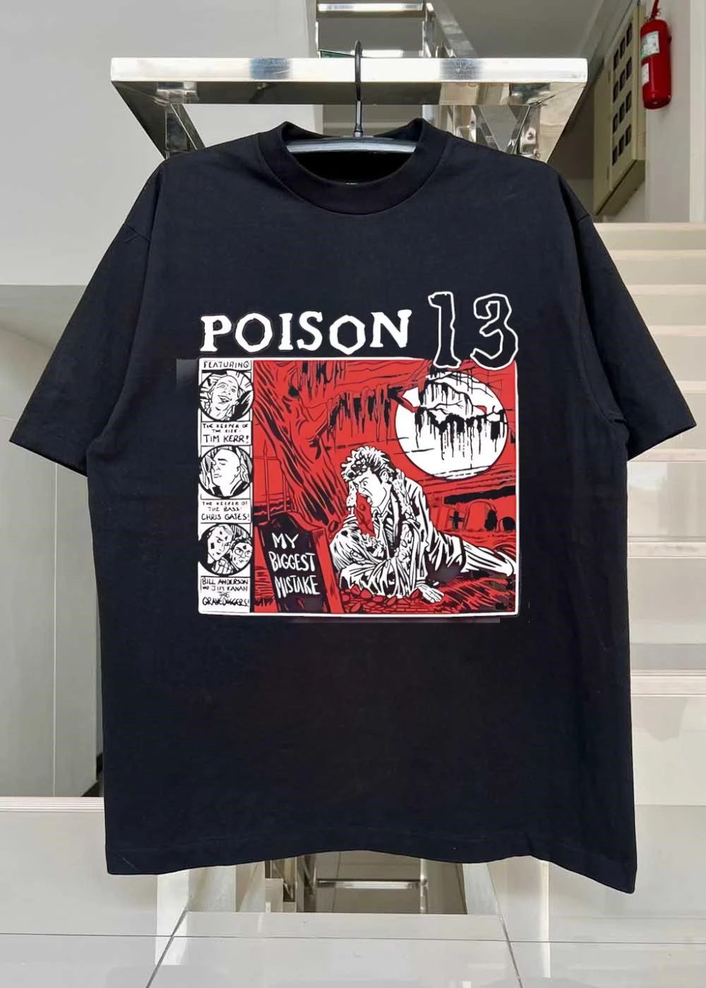 Poison 13 My Biggest Mistake Graveyard Comic Art T-Shirt