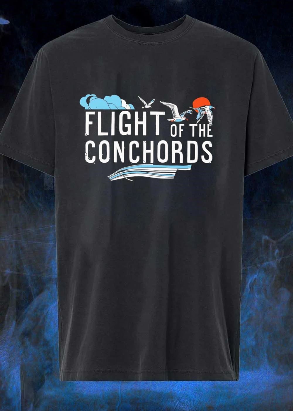 Flight Of The Conchords Flying Birds Clouds Musical Design T-Shirt