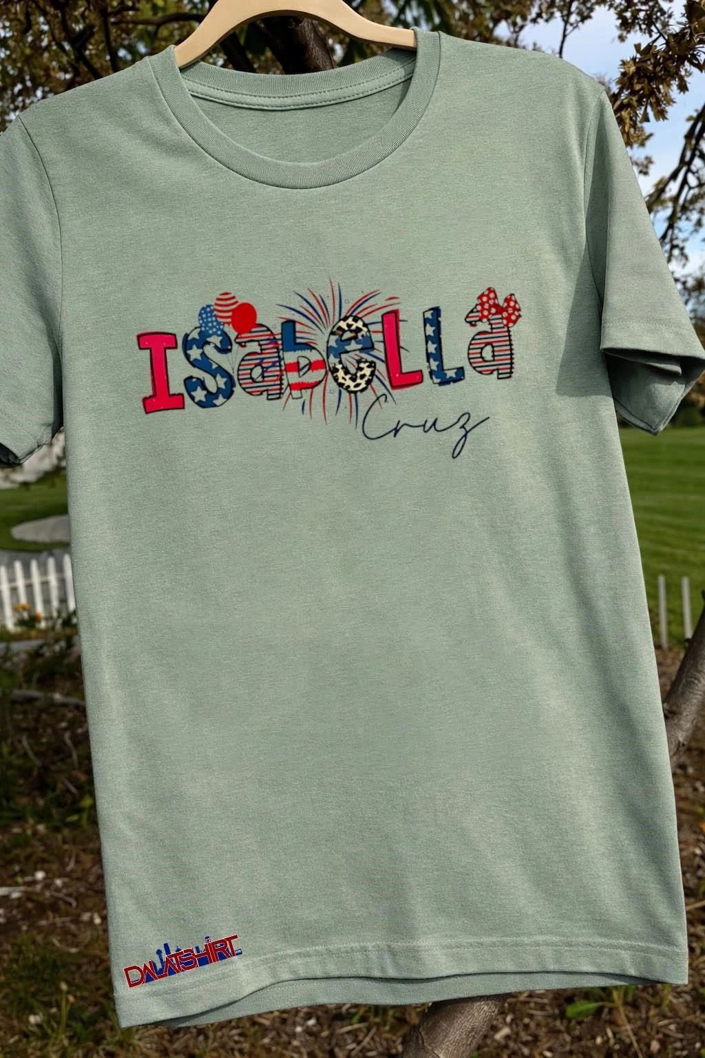 Isabella Cruz Personalized American shirt