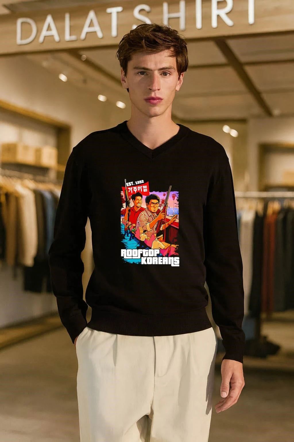Rooftop Korean GTA Style est 1992 shirt