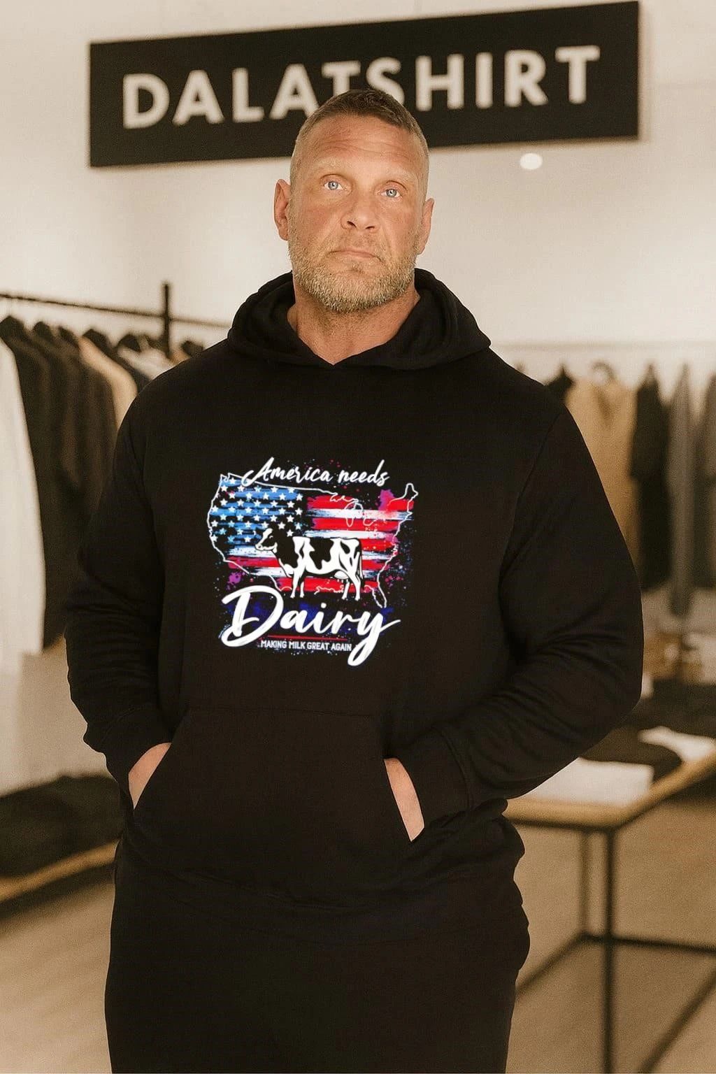 America Needs Dairy Making Milk Great Again Cow Flag shirt