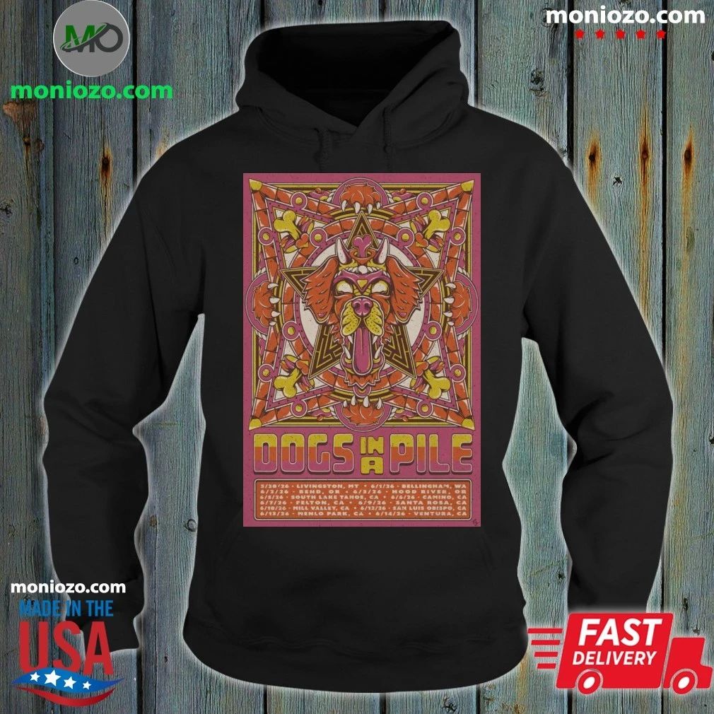 New Dogs In A Pile Tour 2026 Poster Shirt