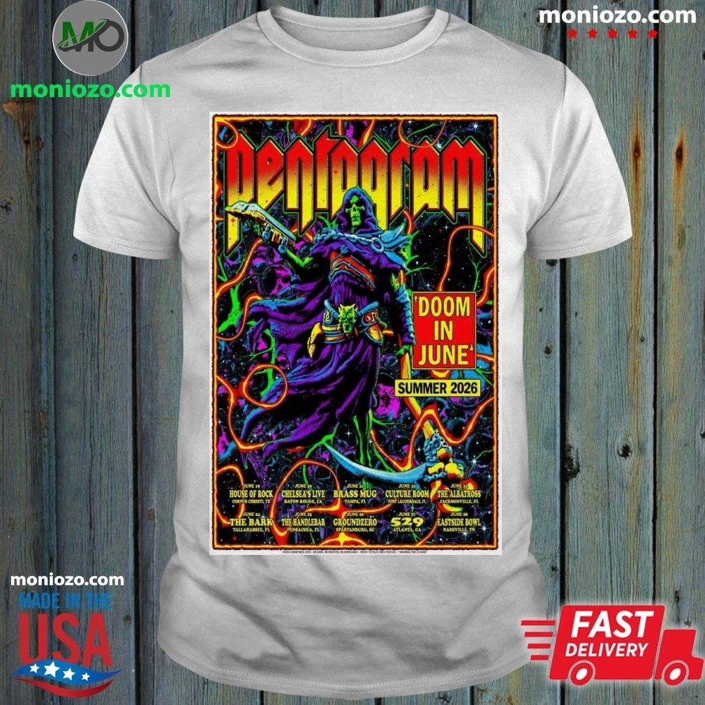 Doom and Pentagram June Summer 2026 Poster Shirt
