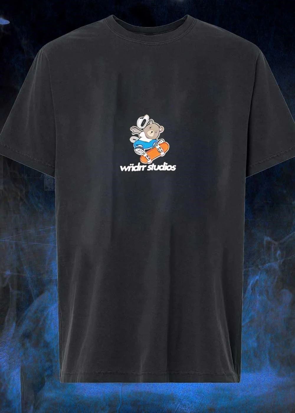 Skateboard Bear Cowboy Wriidrr Studios T-Shirt