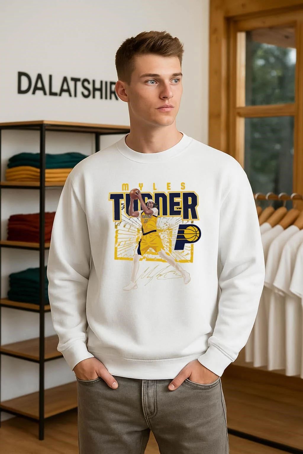 Myles Turner Indiana Pacers Shattered shirt