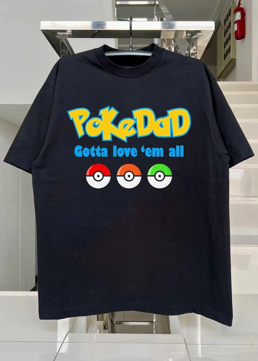 PokeDad Gotta Love Em All Three Pokeballs shirt