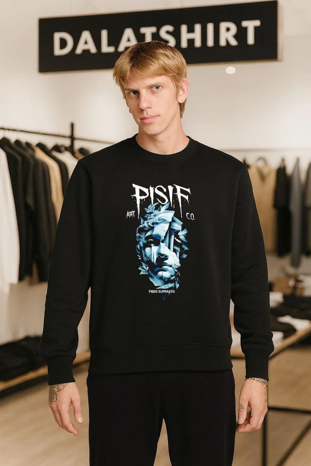 PISIF Art Co. Fabio Eufrasio Cracked Statue Leaf shirt