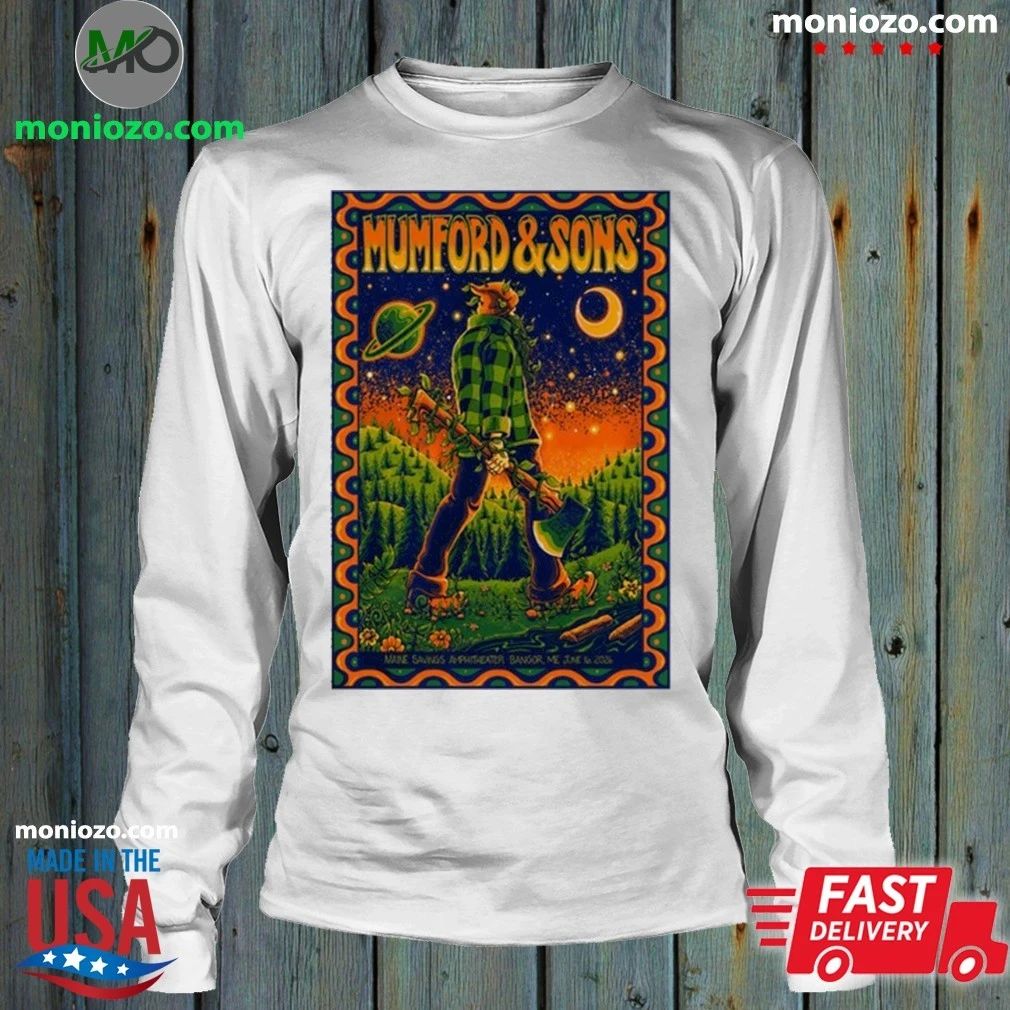 Original Mumford And Sons June 16 2026 Bangor ME T-Shirt
