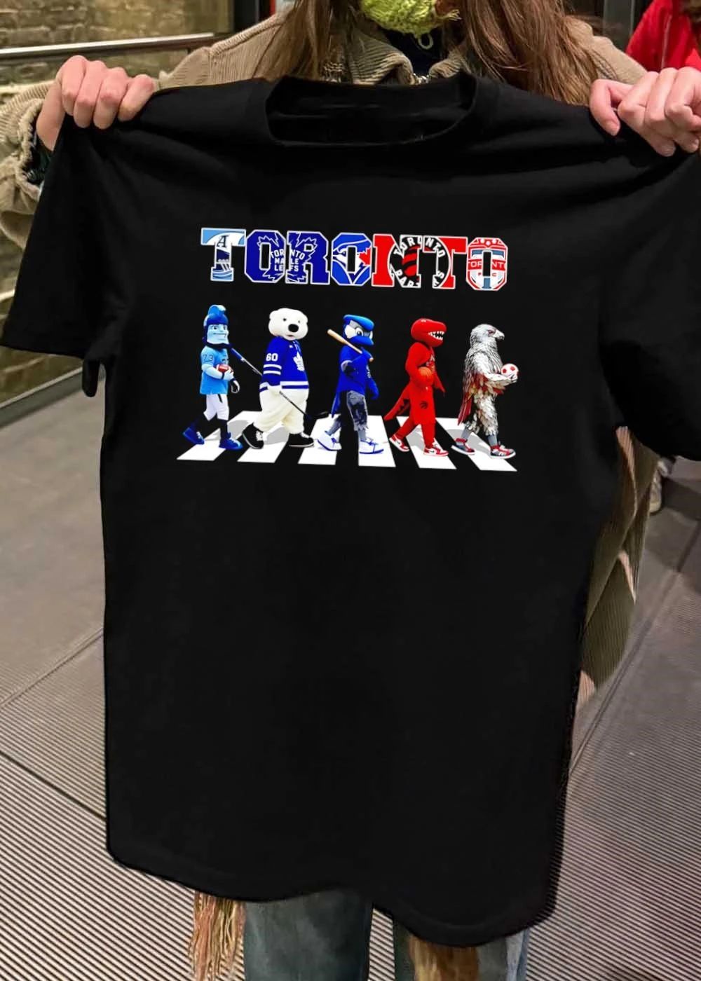 Toronto Pro Sports Teams Logos Mascots Abbey Road T-Shirt