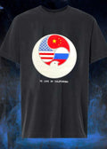 Ye Live in California US China Russia Flags New Global Order Shirt