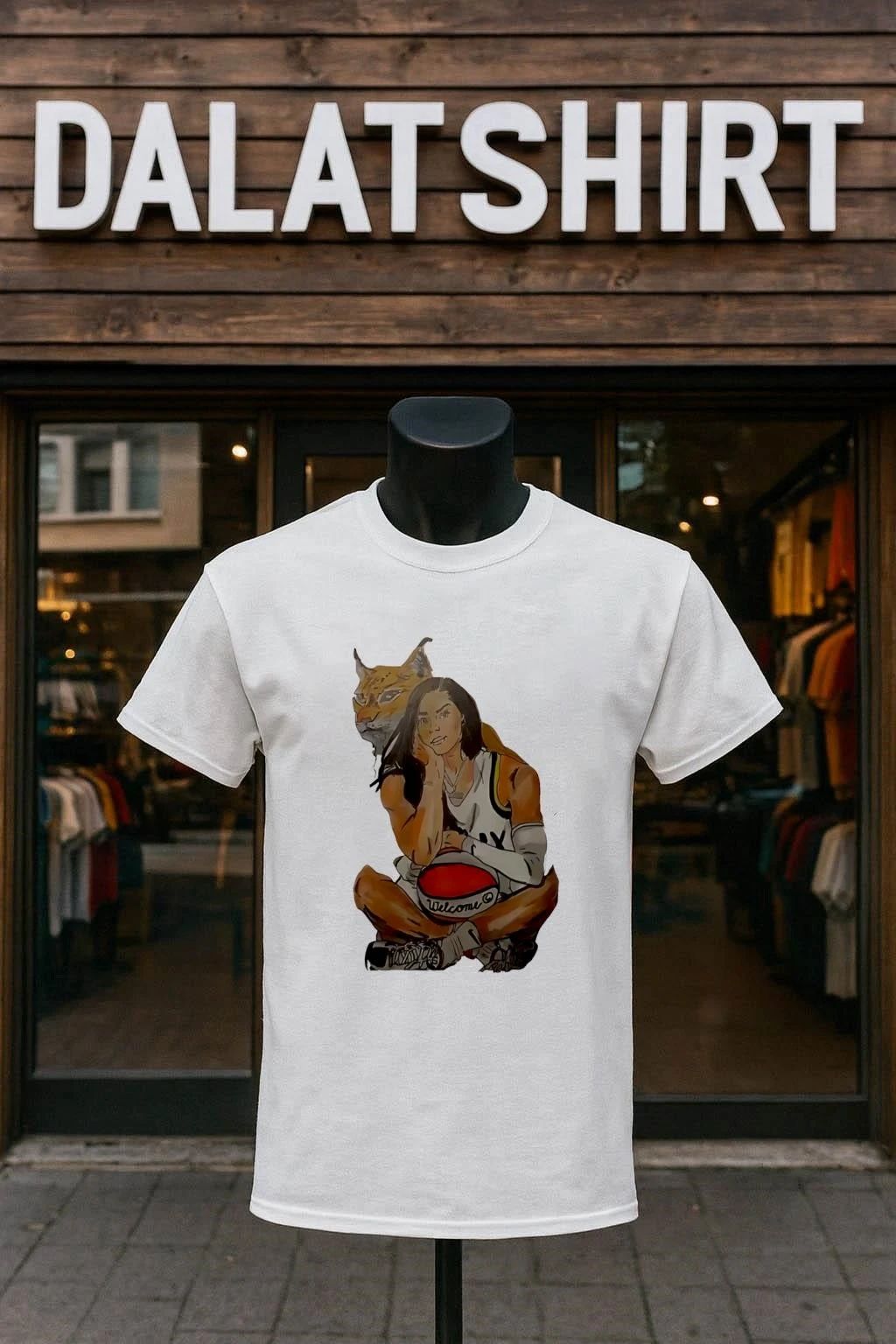 WNBA Napheesa Collier and mascot Lynx shirt