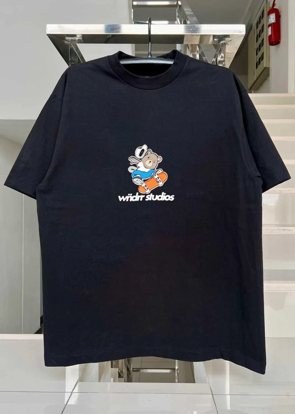 Skateboard Bear Cowboy Wriidrr Studios T-Shirt