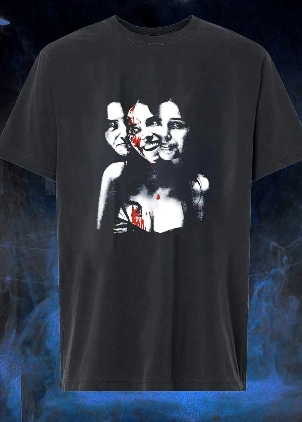 Bloody Three Faces Horror T-Shirt