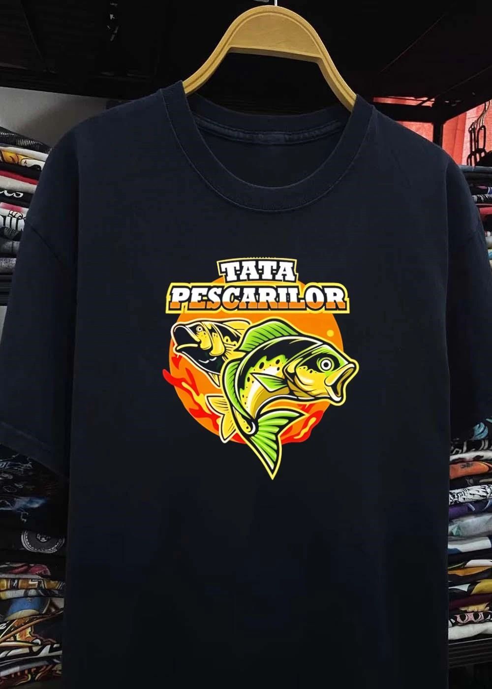 Tata Pescarilor Jumping Green Fish Sun shirt