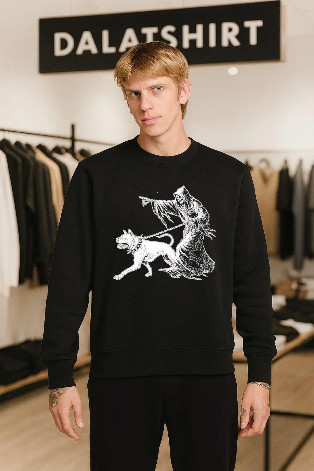 Grim Reaper Walking Pitbull Skeleton Dog shirt