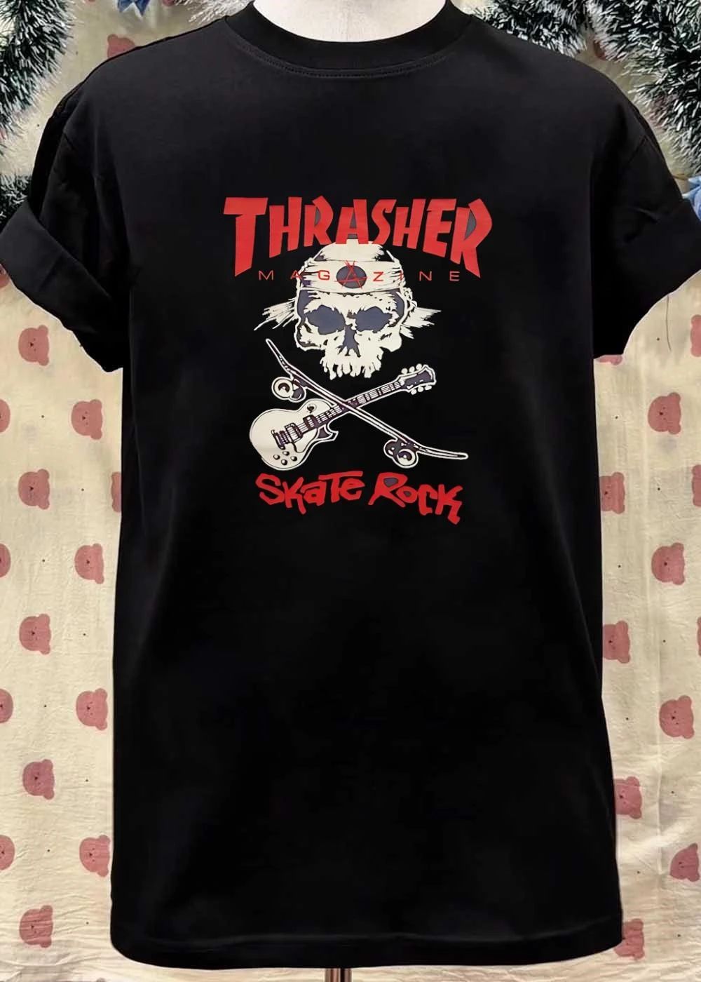 Thrasher Magazine Skate Rock Skull Guitar shirt