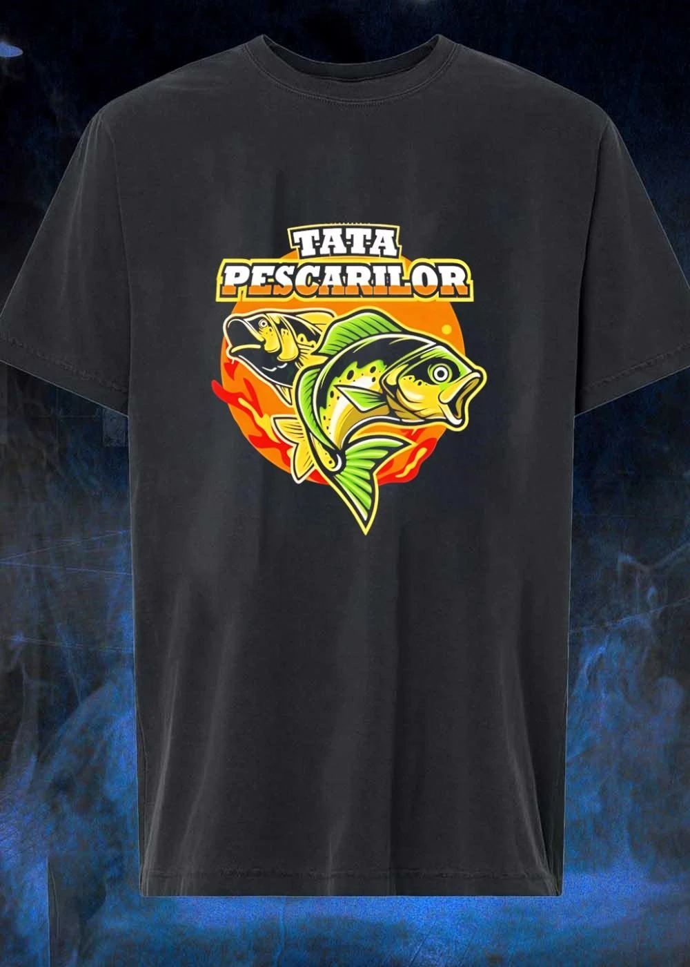 Tata Pescarilor Jumping Green Fish Sun shirt