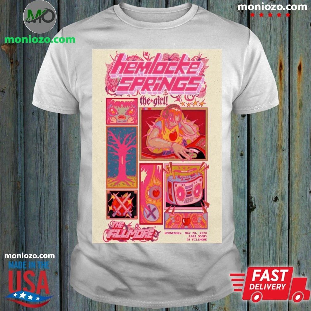 Hemlocke Springs May 20 2026 The Fillmore in San Francisco CA Poster Shirt