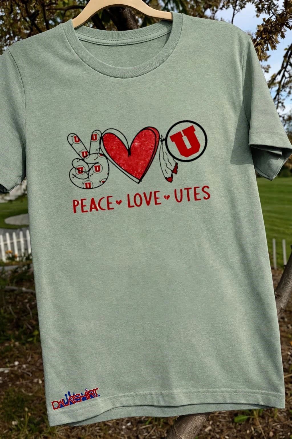 Peace love Utah utes shirt