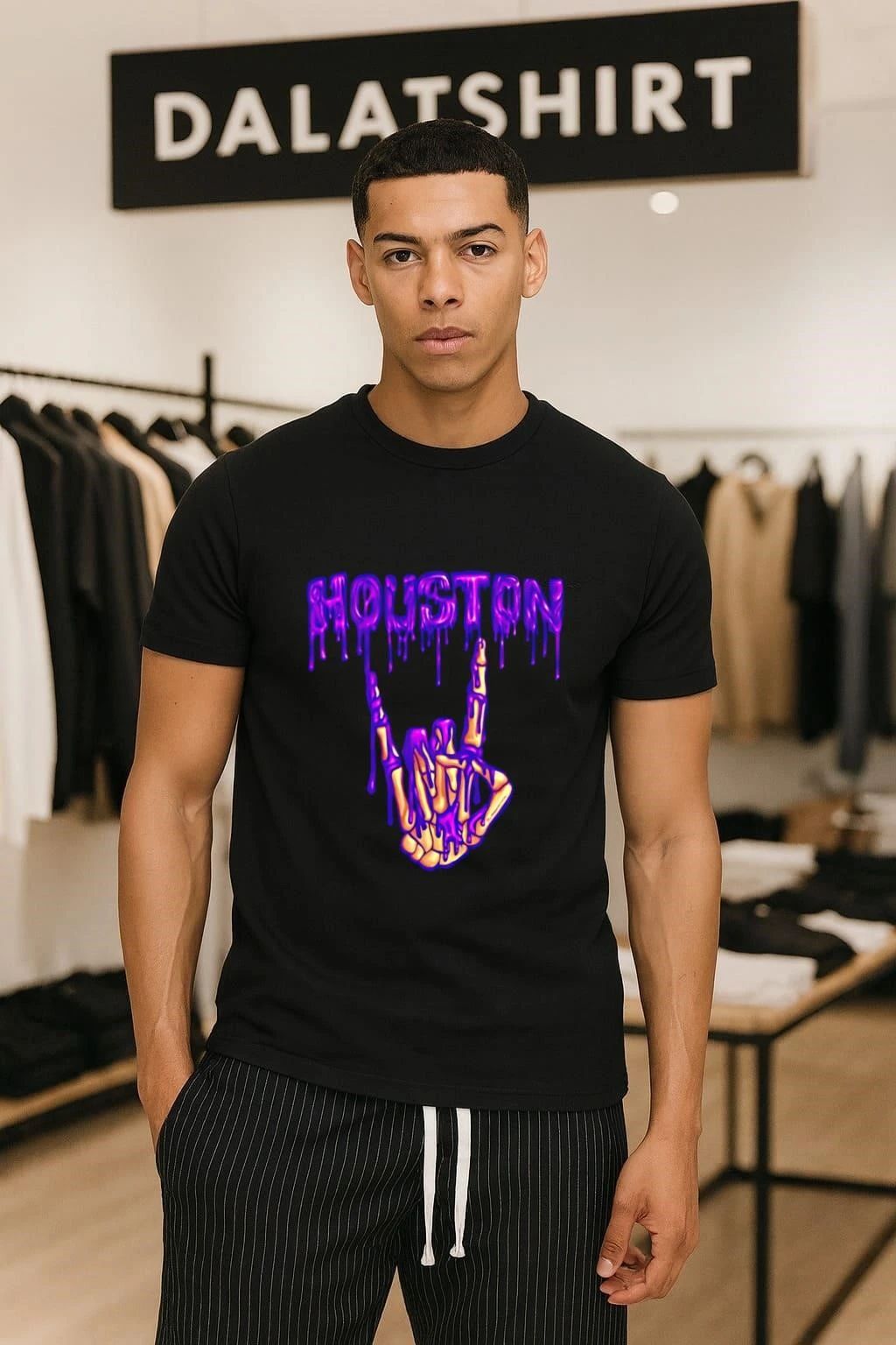 Houston Drip 2026 skeleton hand shirt