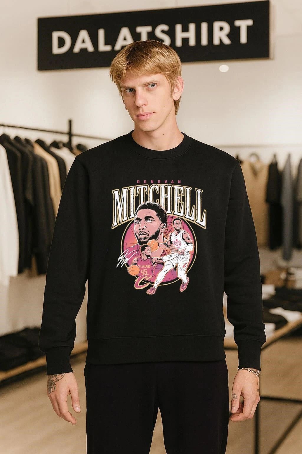 Donovan Mitchell Cleveland Cavaliers graphic retro shirt