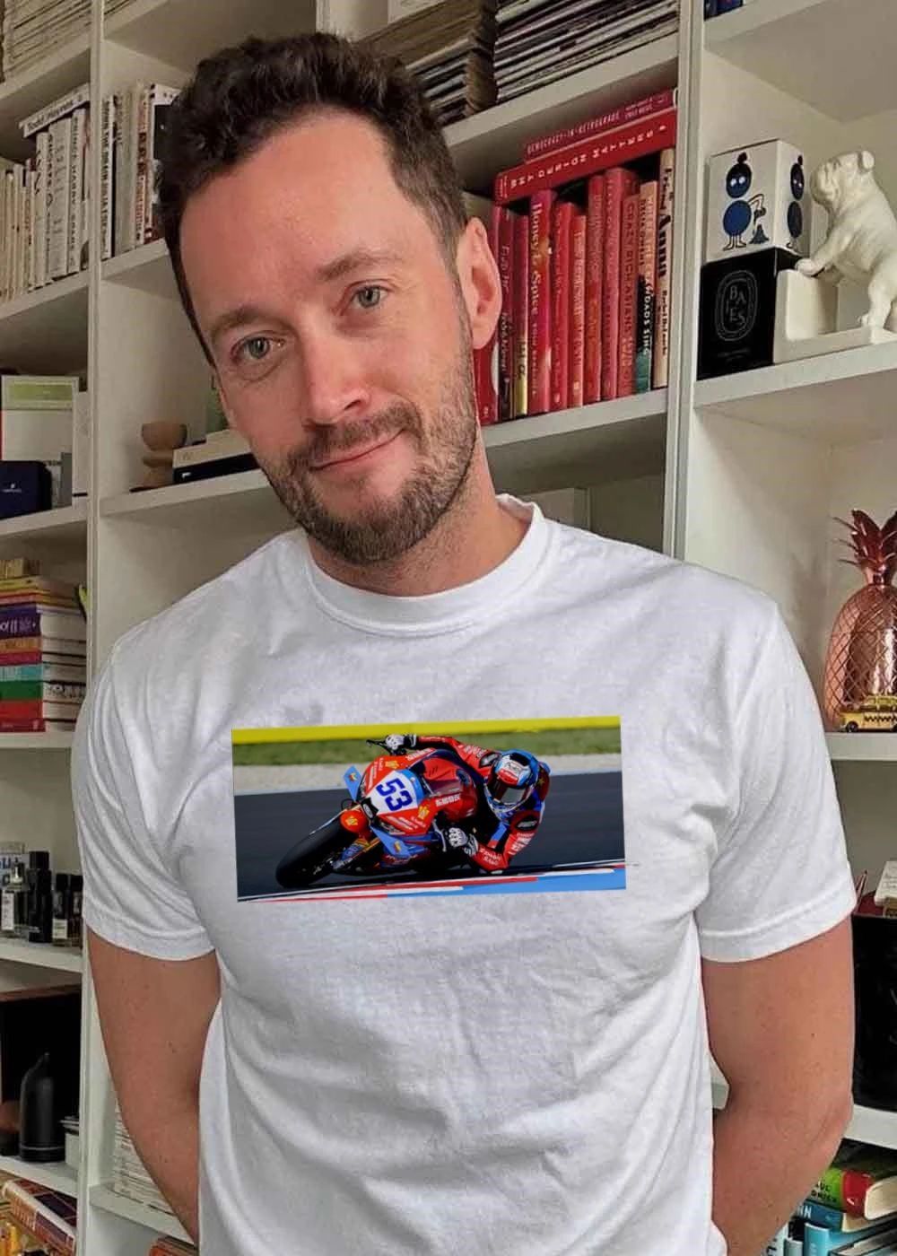 Number 53 Racing Motorcycle Bike On Track shirt