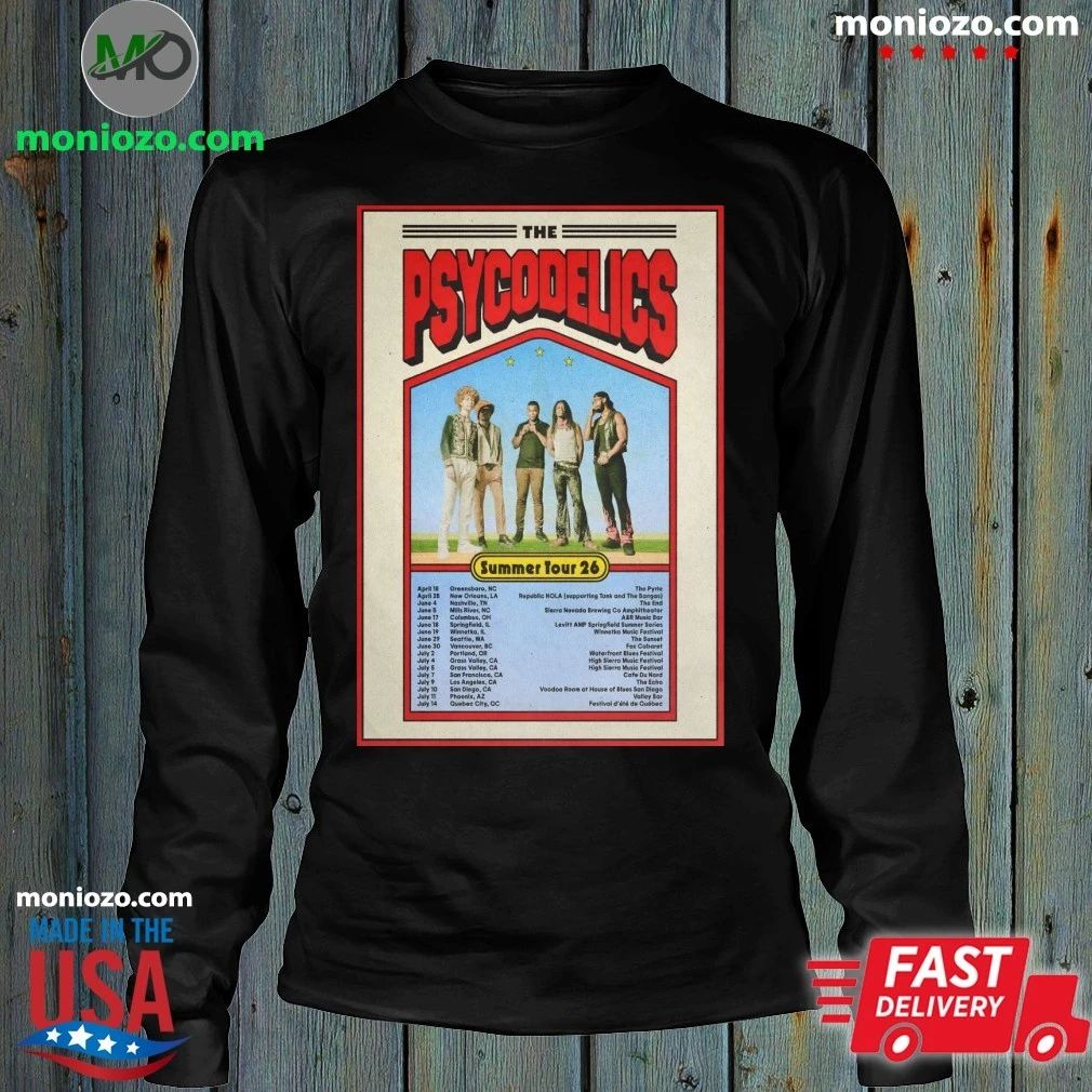 Original The Psycodelics Summer Tour 26 Poster Shirt