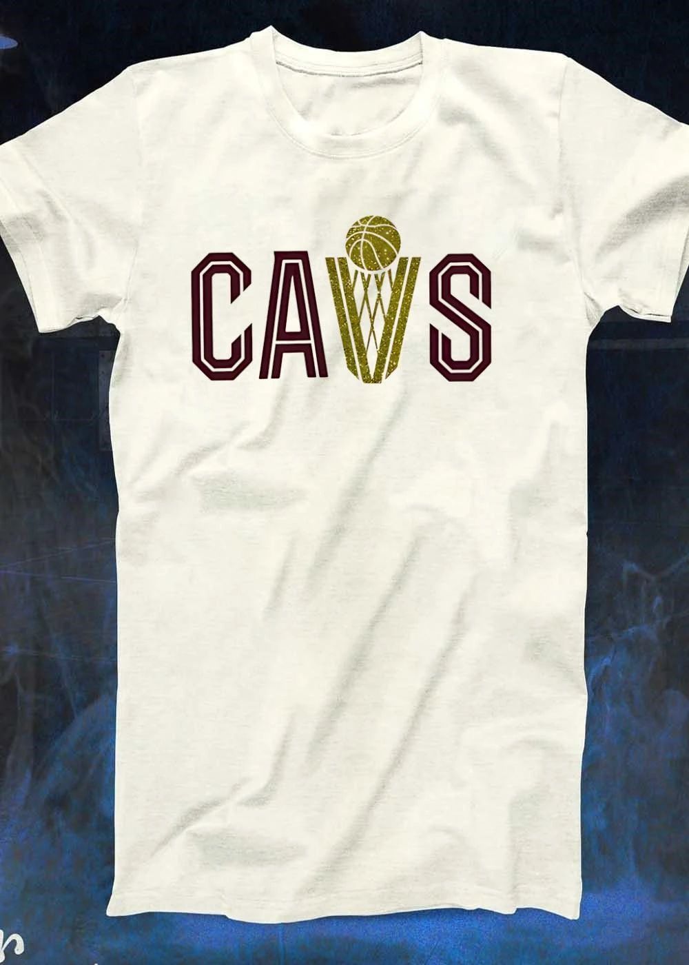 CAVS Basketball Gold Glitter Trophy Net shirt
