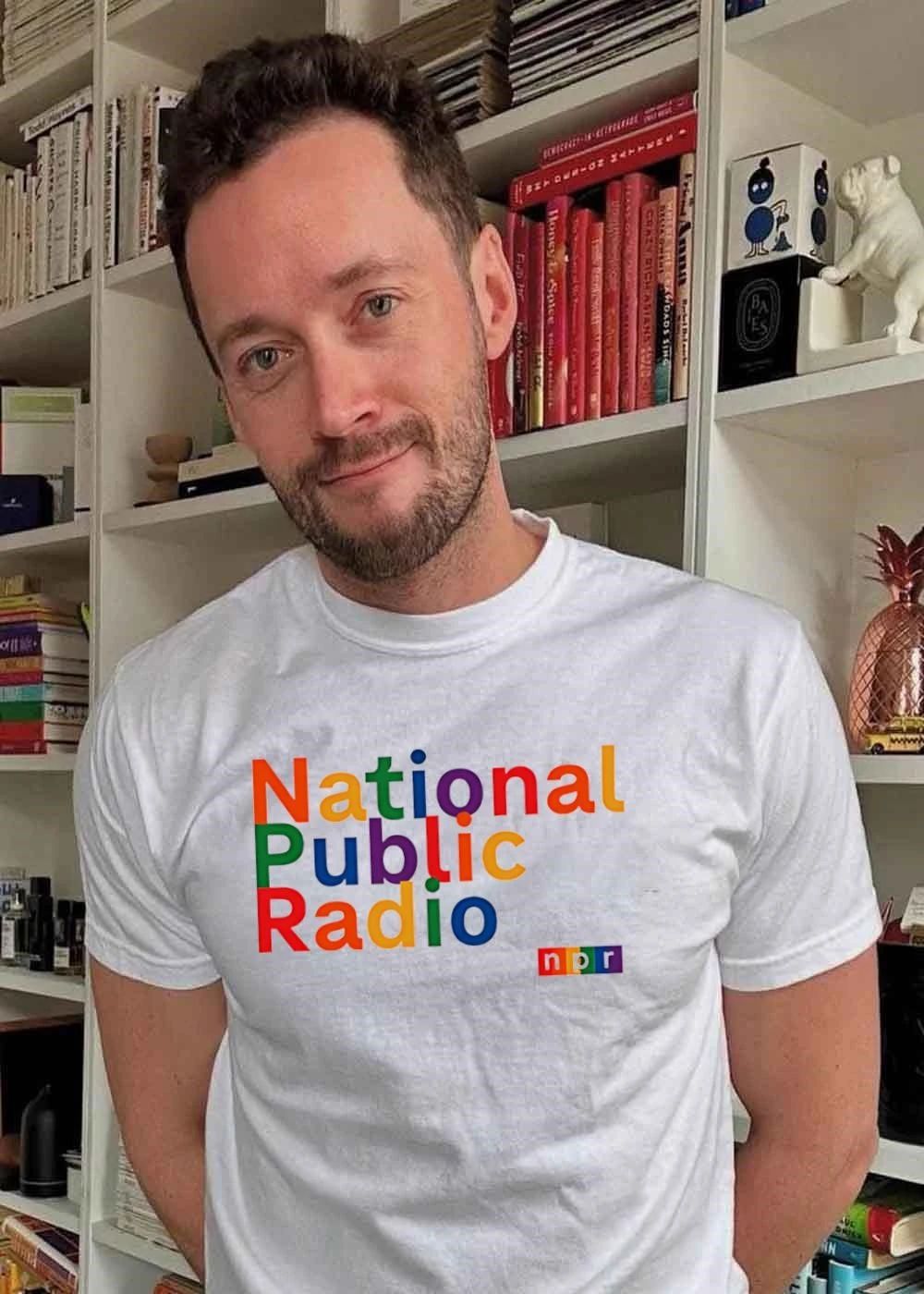 National Public Radio NPR Colorful Rainbow Logo Daily News 2026 Shirt