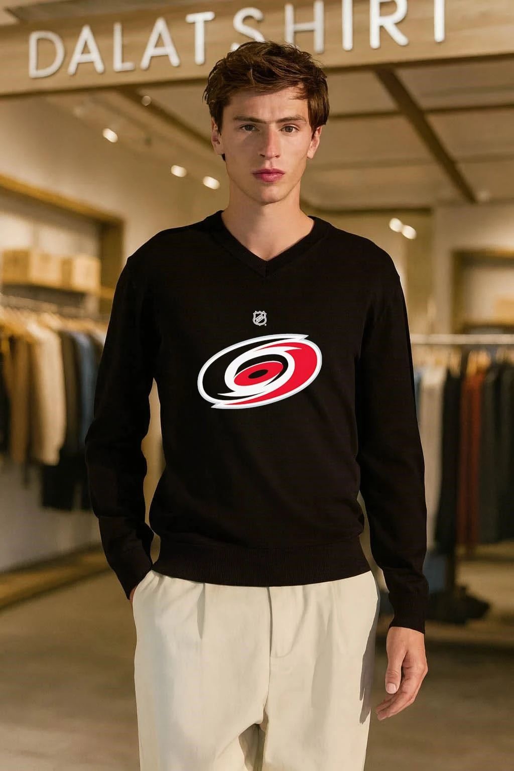 Preschool Carolina Hurricanes Outerstuff Black Primary Logo shirt