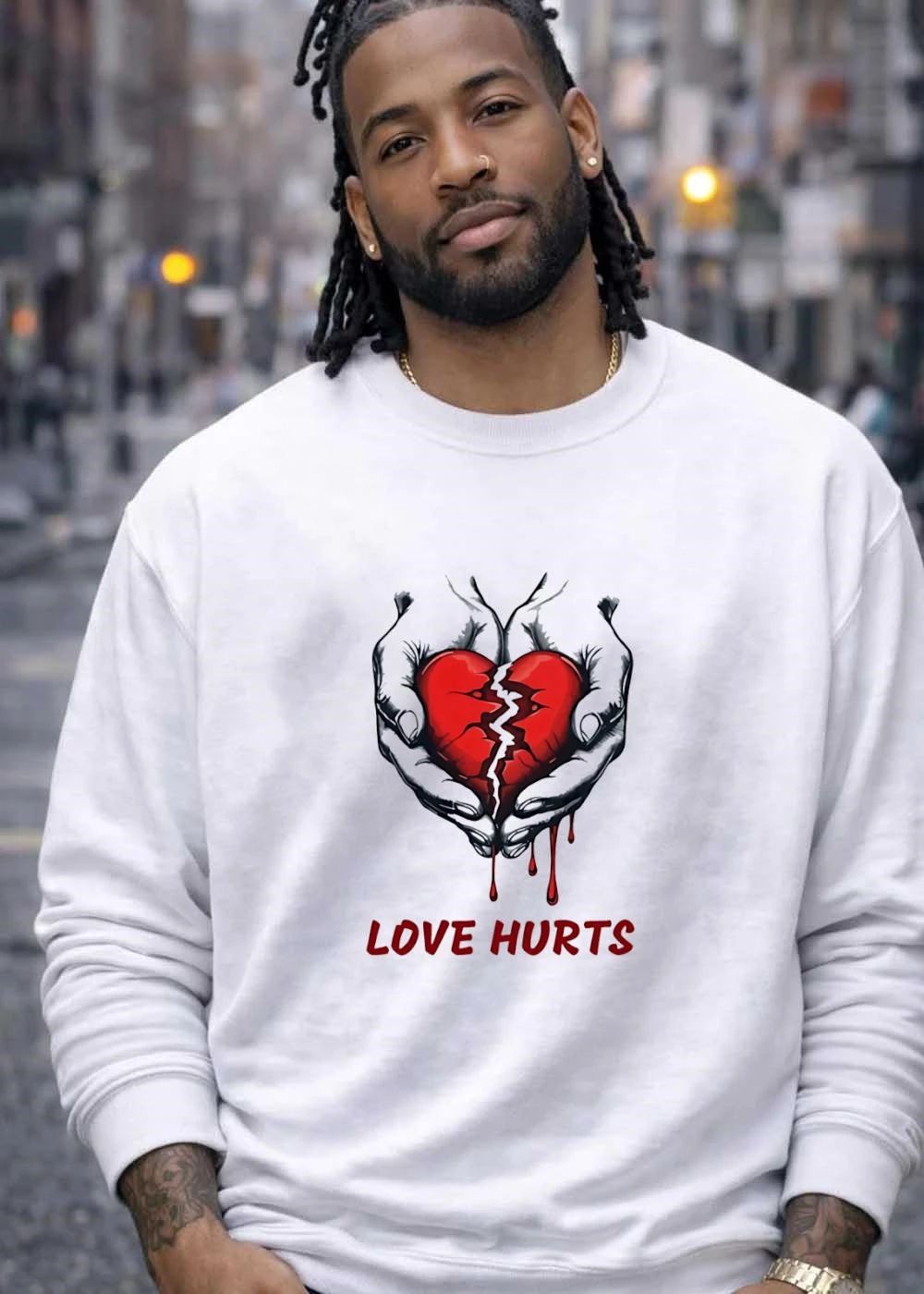 Love Hurts Bleeding Broken Heart shirt