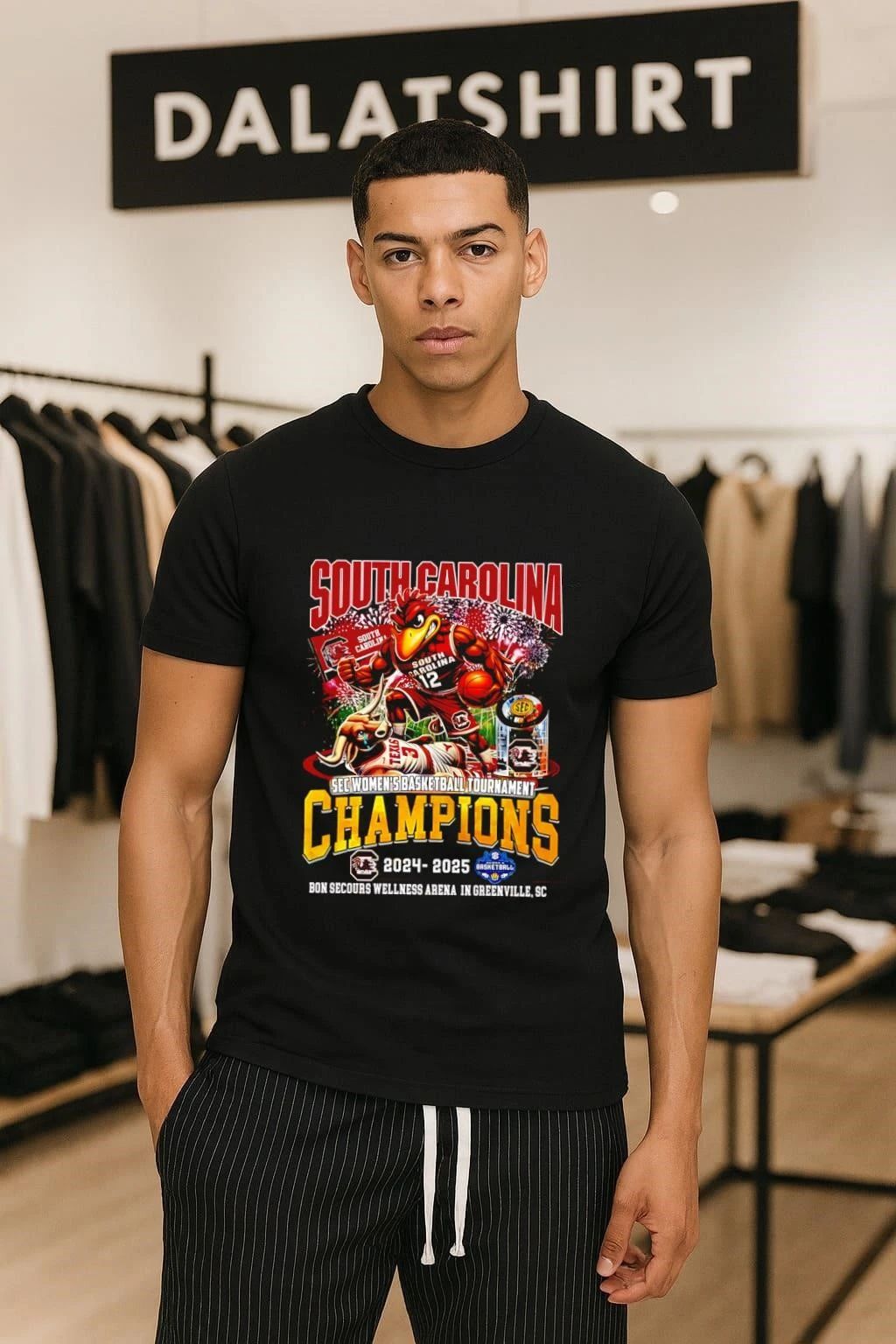 South Carolina Gamecocks SEC Women’s Basketball Tournament Champions 2024-2025 graphic shirt