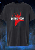System Of A Down Red Hand Logo Rock Band shirt