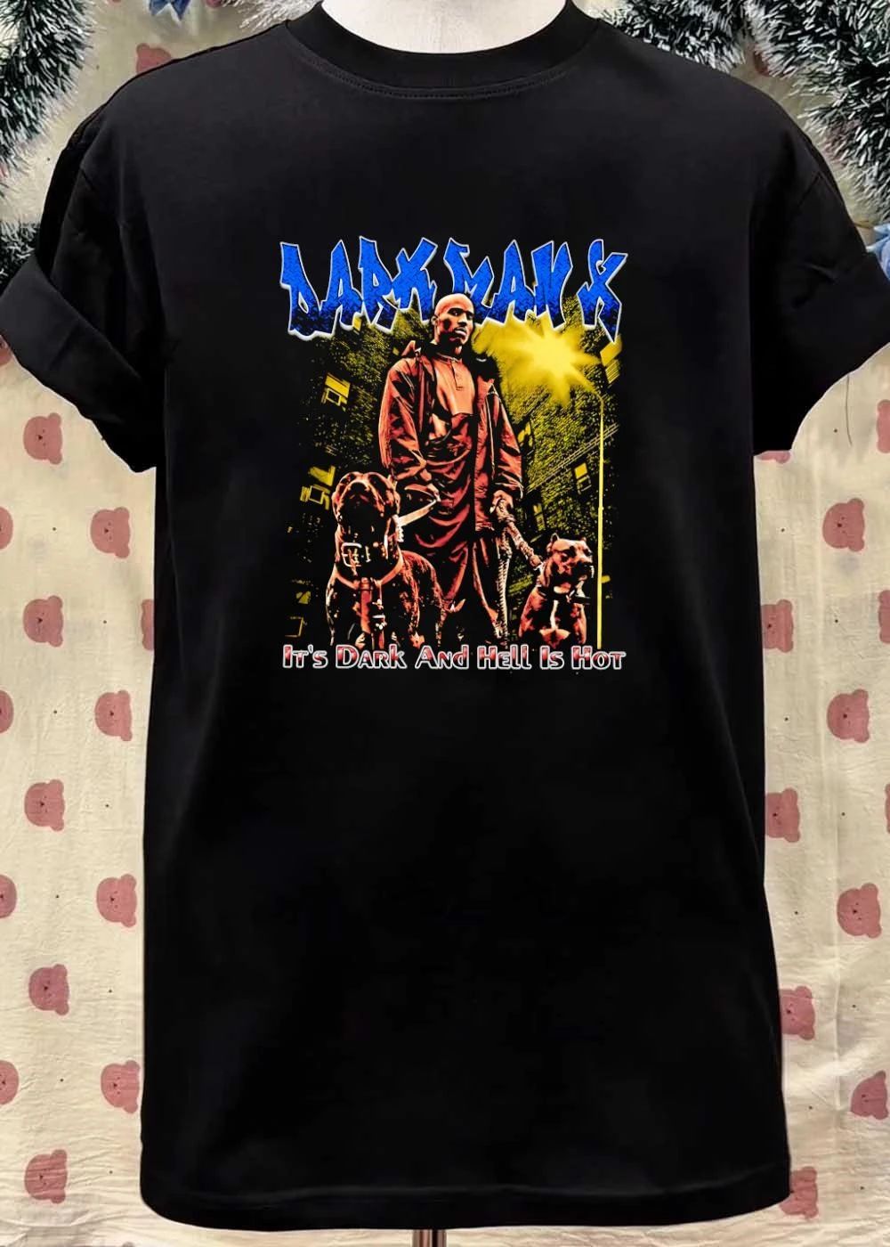 DMX Dark Man X It’s Dark And Hell Is Hot Album Art With Pitbull Dogs T-Shirt