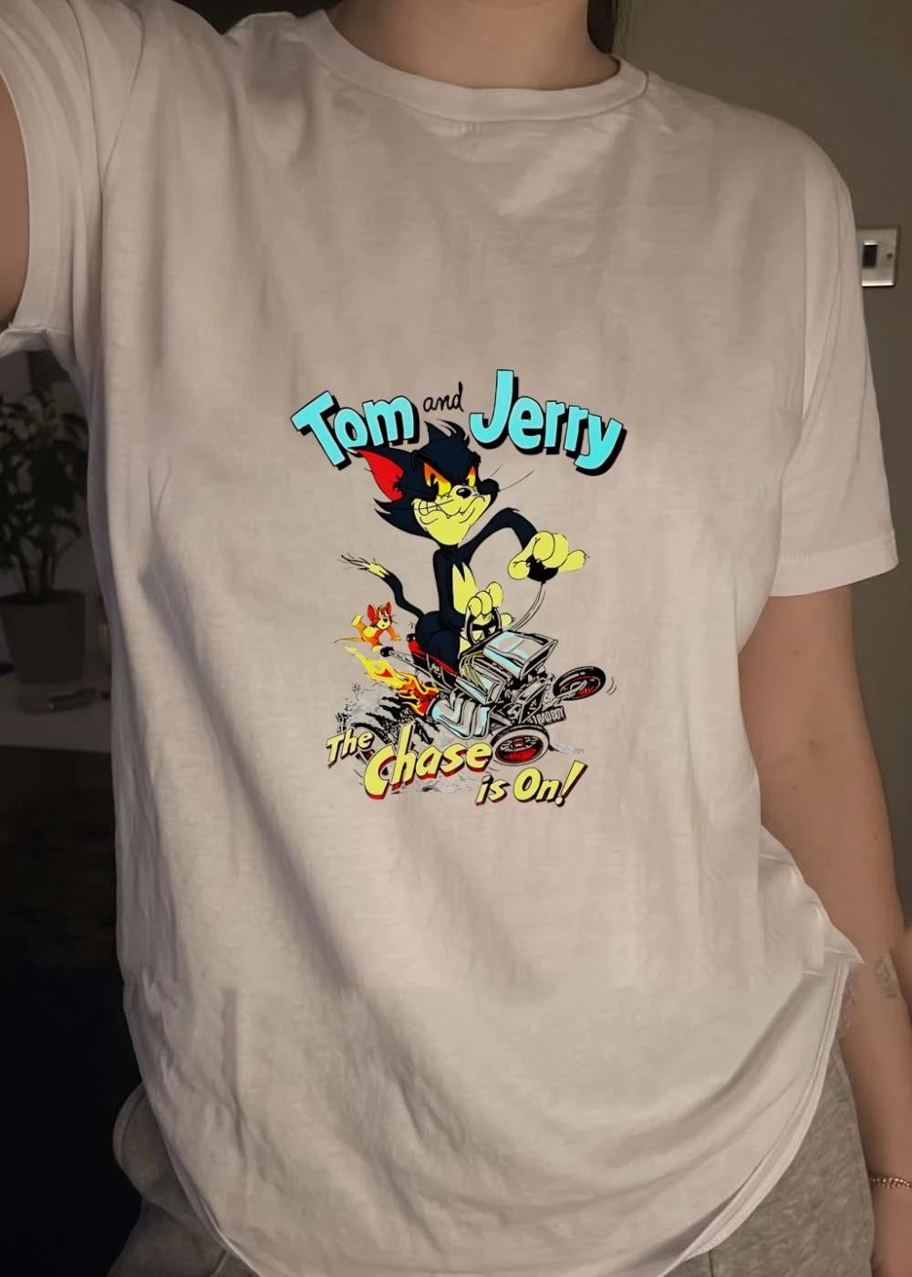 Tom And Jerry The Chase Is On Hot Rod T-Shirt