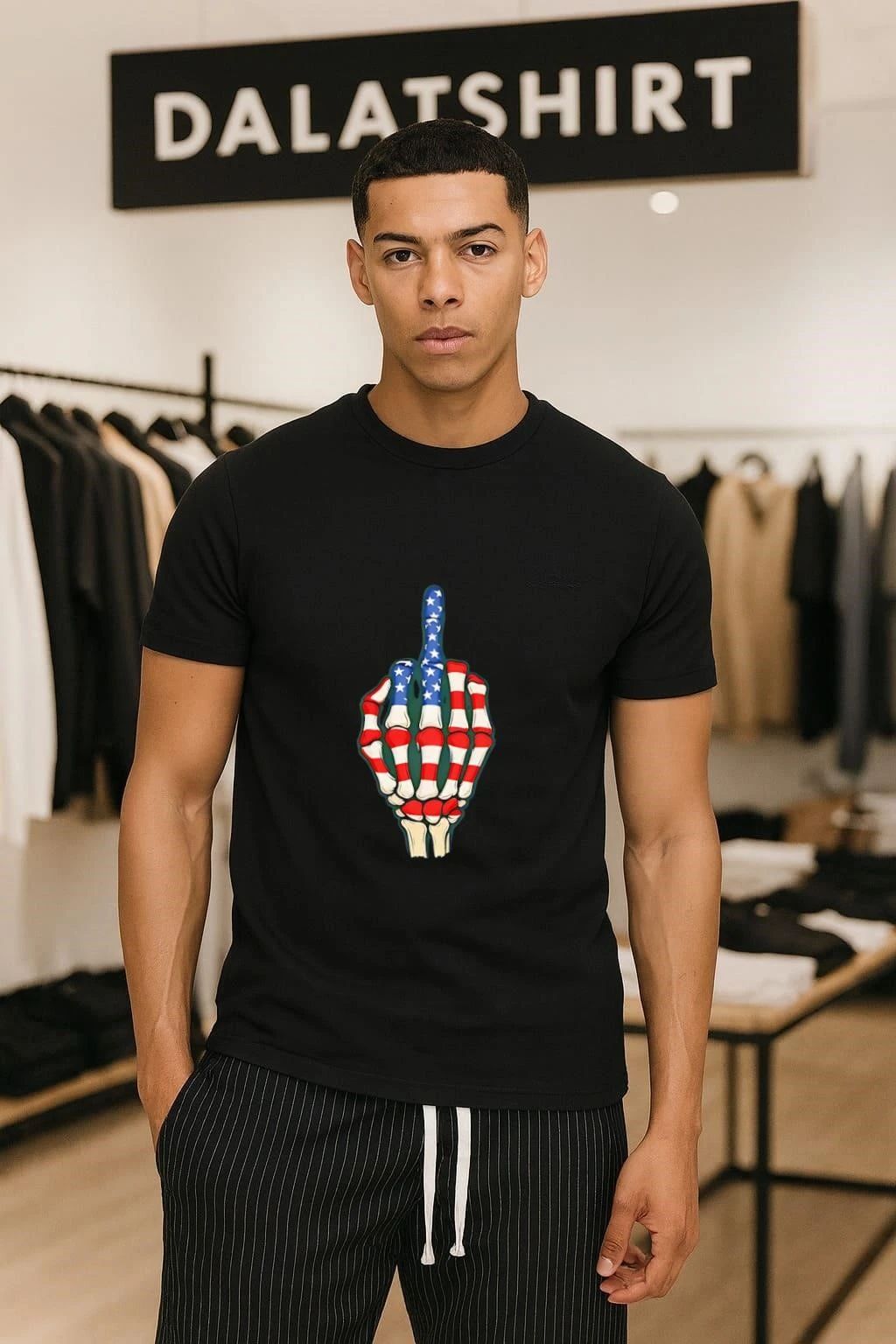Skeleton Hand USA 250th shirt