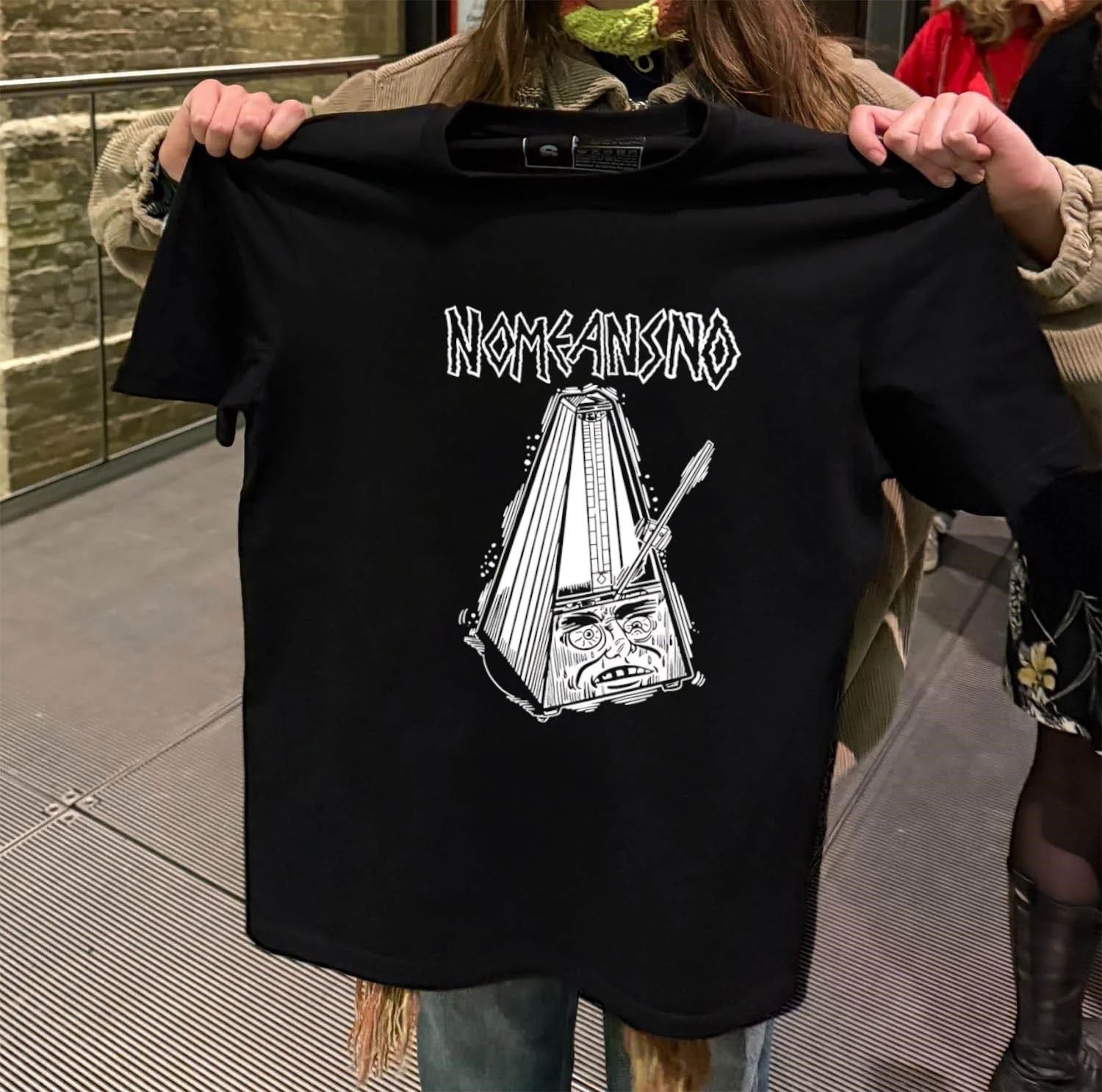 Nomeansnsno Distressed Metronome Face T-Shirt