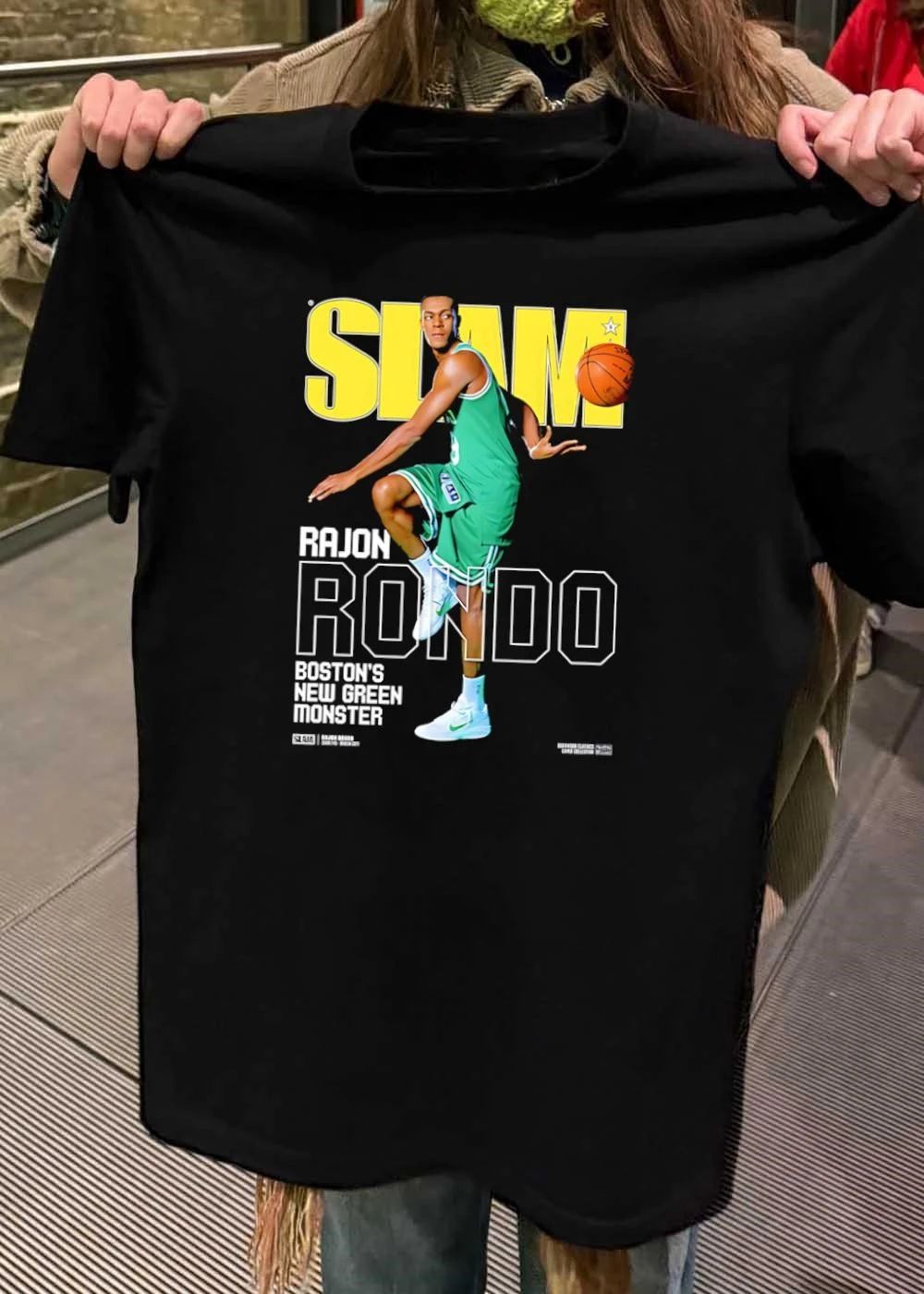 Slam Magazine Cover Rajon Rondo Boston New Green Monster shirt