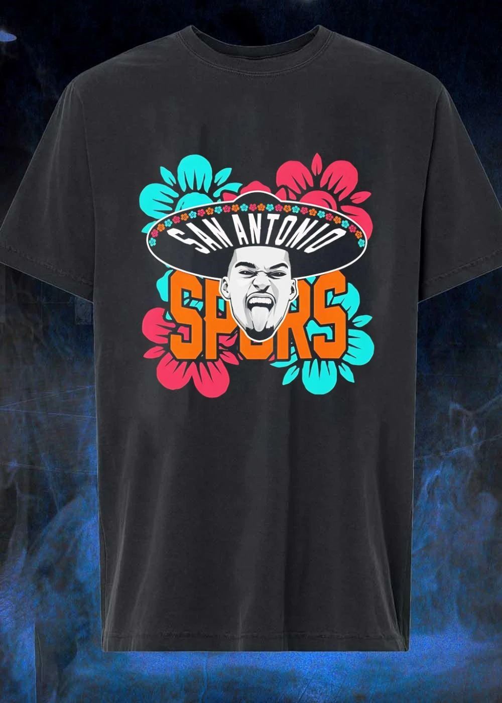 San Antonio Spurs Victor Wembanyama Sombrero Flower shirt
