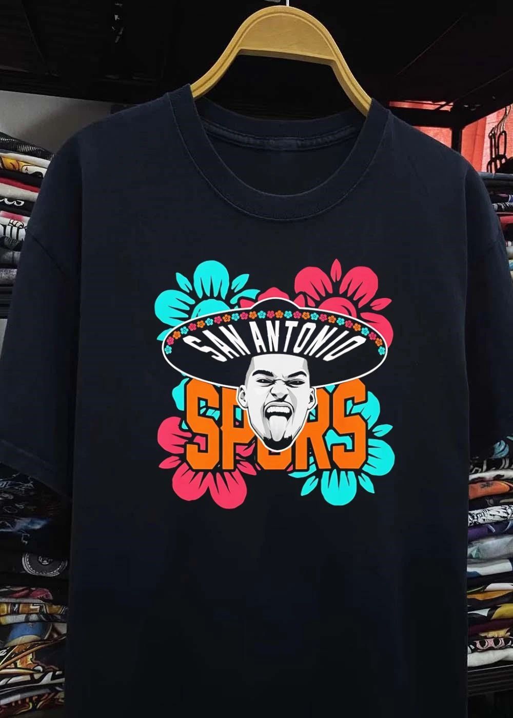 San Antonio Spurs Victor Wembanyama Sombrero Flower shirt