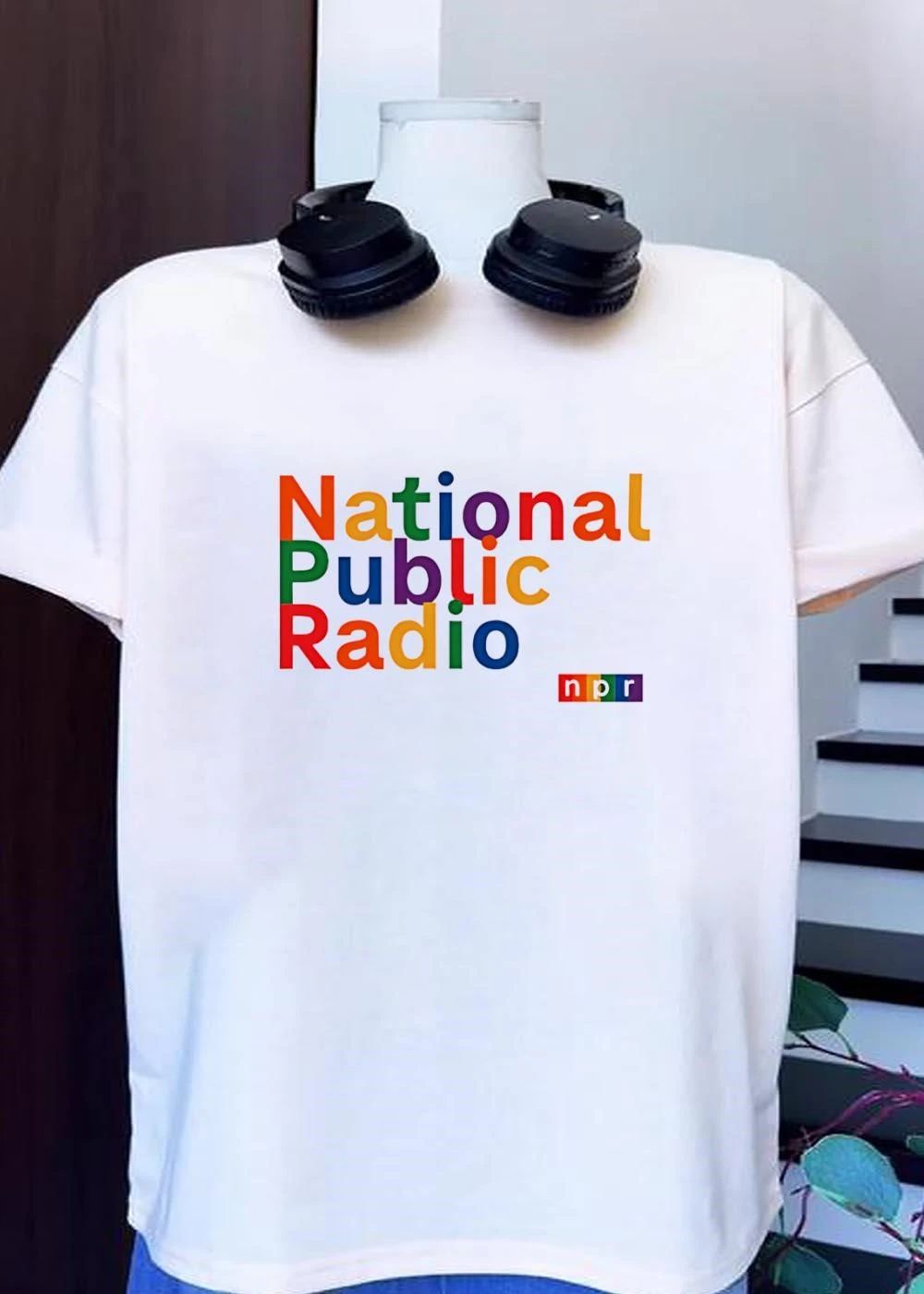National Public Radio NPR Colorful Rainbow Logo Daily News 2026 Shirt