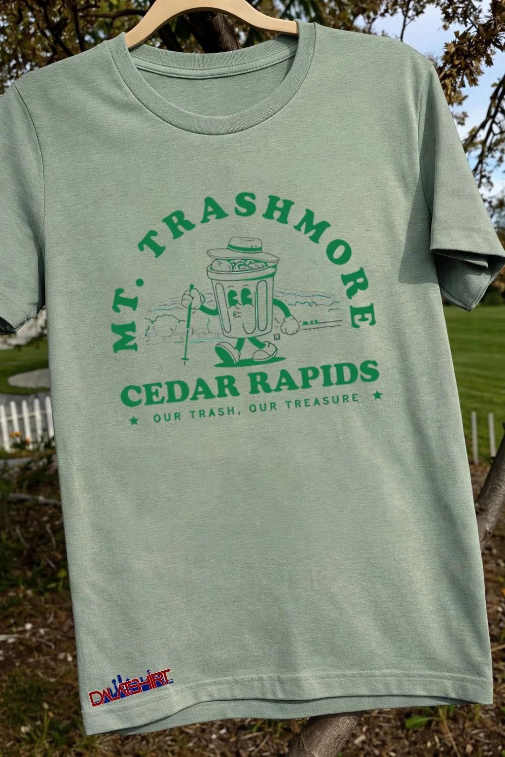 Mt. Trashmore Cedar Rapids Our Trash Our Treasure cartoon shirt