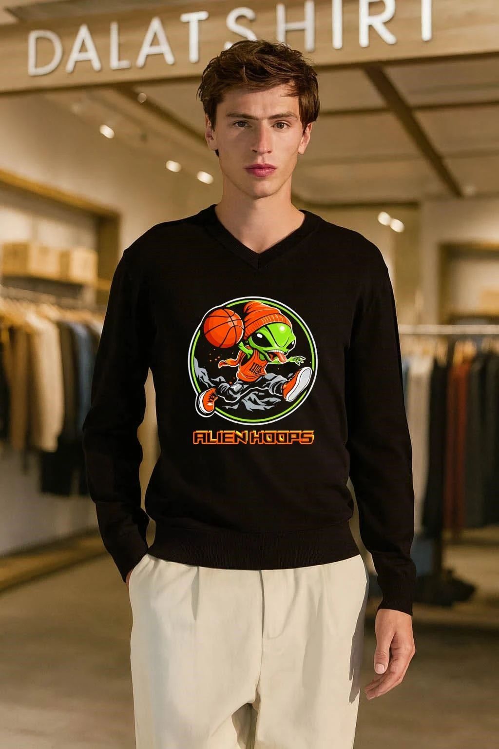Alien Hoops Basketball Alien shirt
