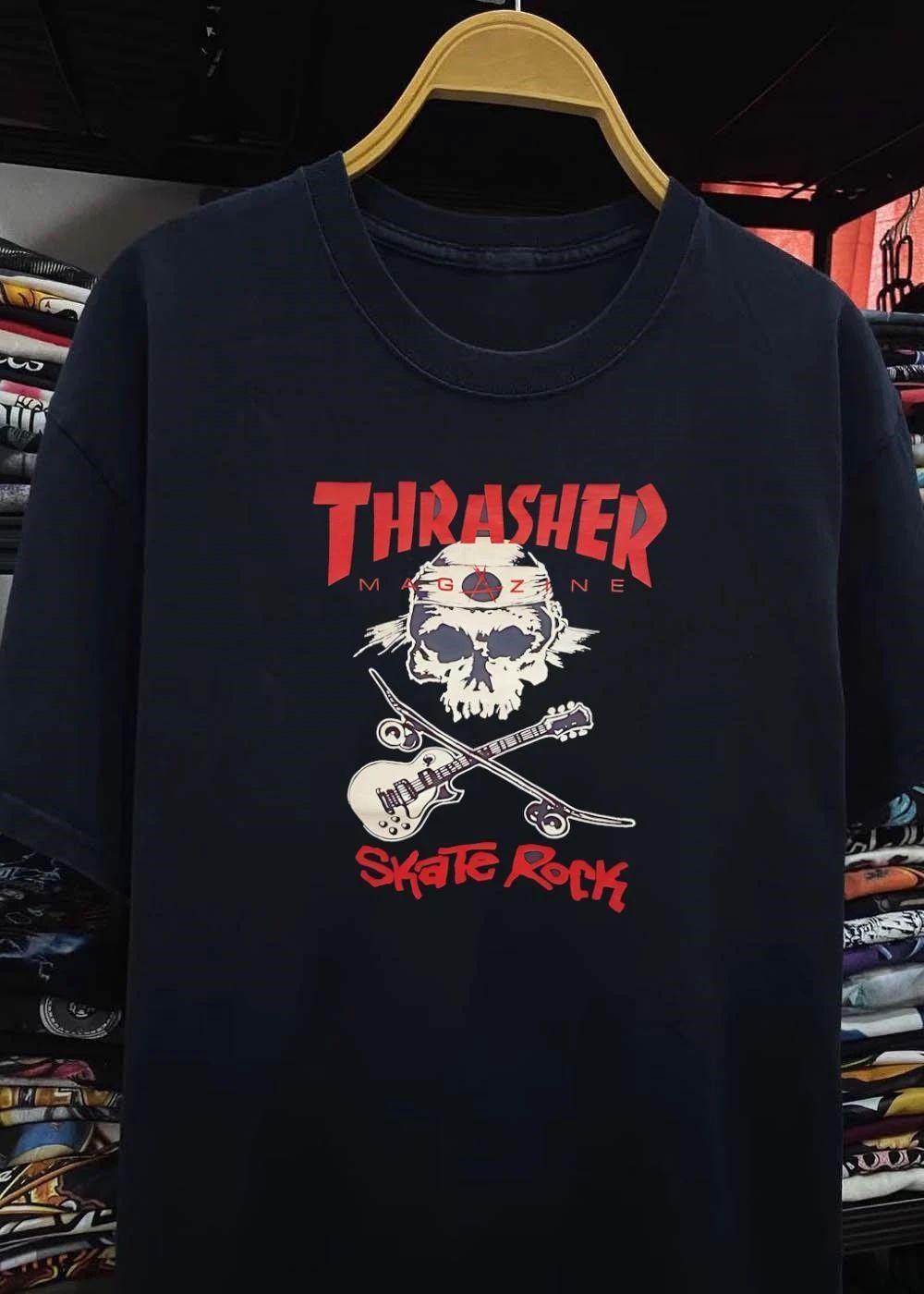Thrasher Magazine Skate Rock Skull Guitar shirt